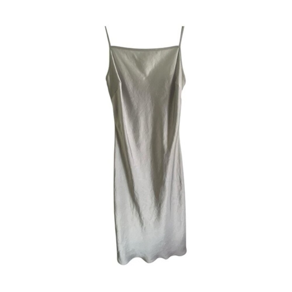 Wilfred Silk Slip Midi Dress in Light Ivory